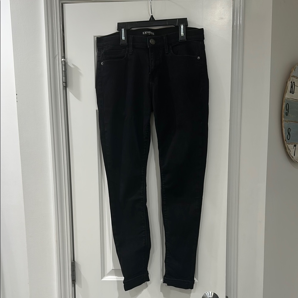 Express Black Skinny Jeans Sleek Fit